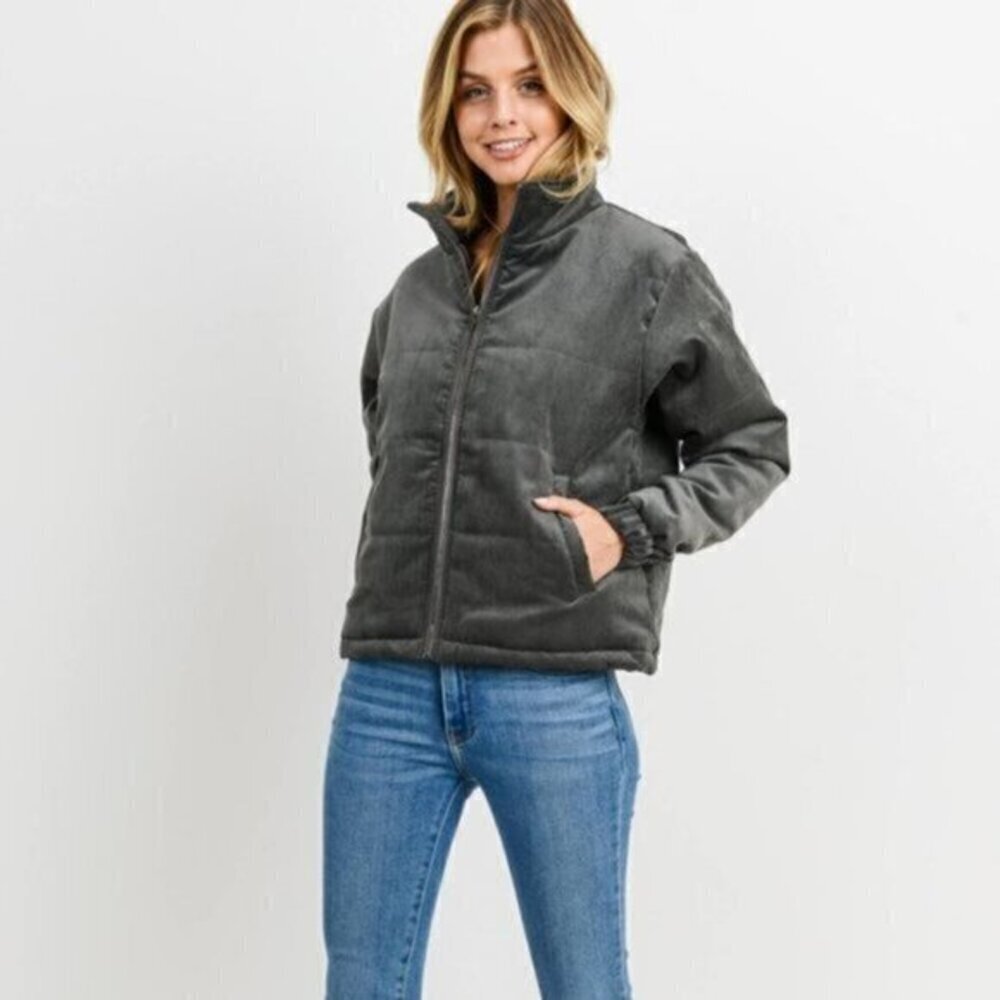 Paper Crane Puffy Long Sleeves Jacket  - Medium